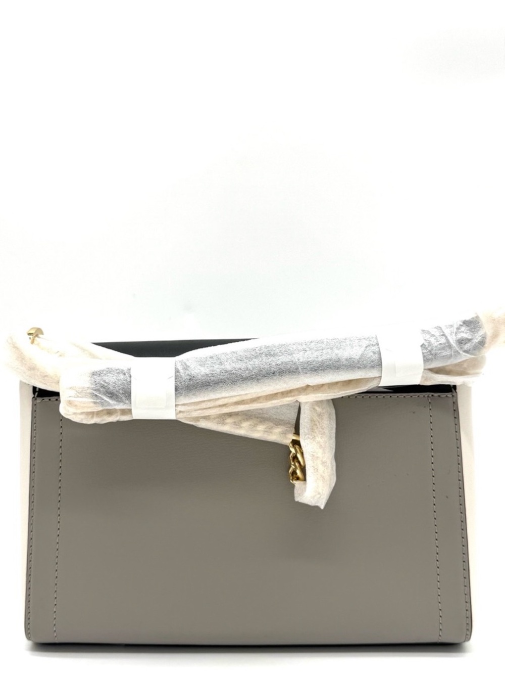 Michael Kors Kinsley Medium Shoulder Flap Crossbody Bag Optic White Multi - Picture 4 of 9